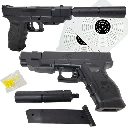 Glock 18 Policyjny Pistolet Na Kulki+ Tłumik+ Dwie Tarcze. Inna marka
