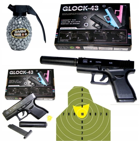 GLOCK Pistolet Pistolety + TARCZA I KULKI Inna marka