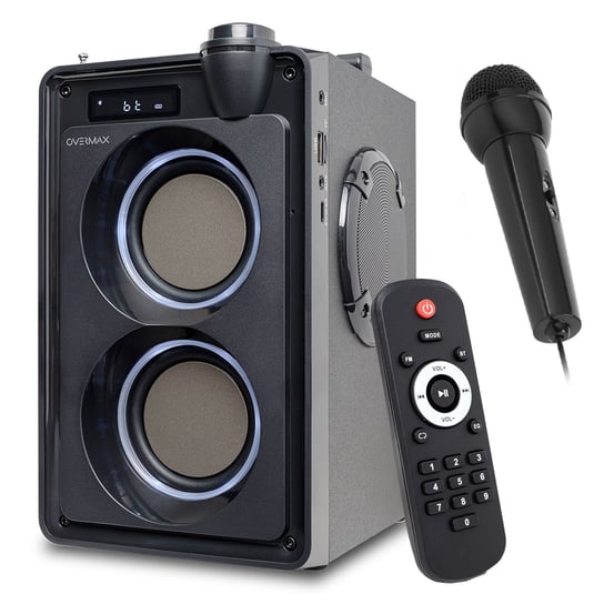 Głośnik Bluetooth Bezprzewodowy OVERMAX SOUNDBEAT 5.0 Pilot 2x20W funkcja karaoke + mikrofon Overmax