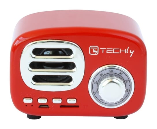 Głośnik Bluetooth / TF / Radio bezprzewodowy Techly Retro Red Techly