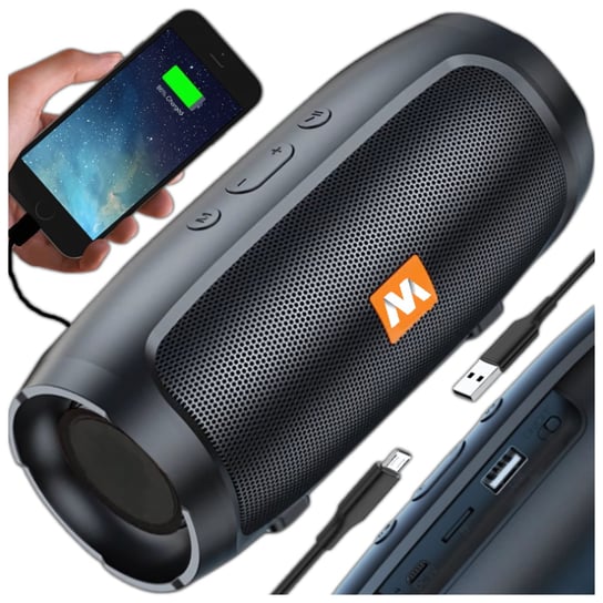 GŁOŚNIK Bluetooth Wodoodporny Przenośny Bezprzewodowy BASS RADIO MAX Pro E3 bez marki