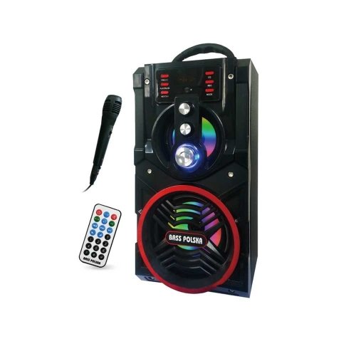 Głośnik Bluetooth z radiem i funkcją karaoke Bass Polska