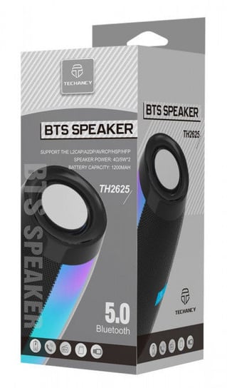 Głośnik BTS TUBA LED TH2625 Czarny Bluetooth 5.0 TECHANCY