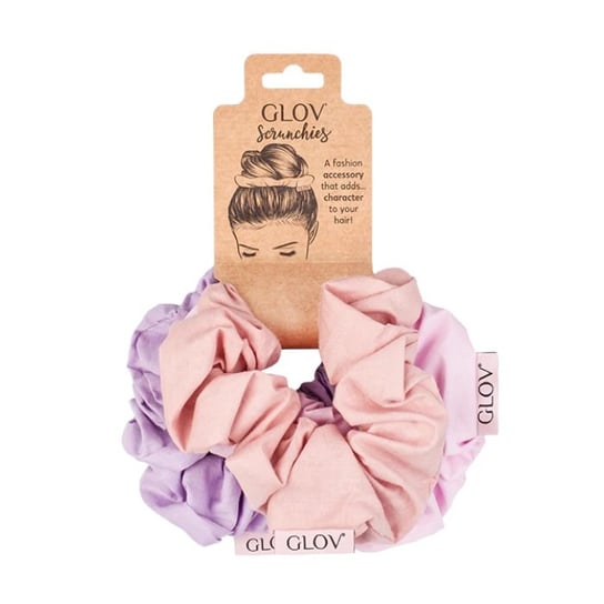 Glov,Scrunchies zestaw gumek do włosów Light Pink 3szt Glov