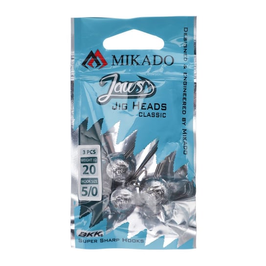 Główka Jigowa Mikado Jaws Classic 12g 3 szt. czarna OMGJC-12 12g-1/0 Mikado