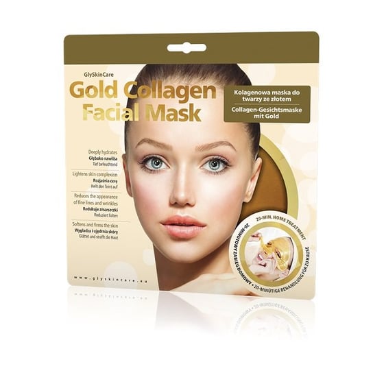 Glyskincare, kolagenowa maska do twarzy ze złotem Glyskincare