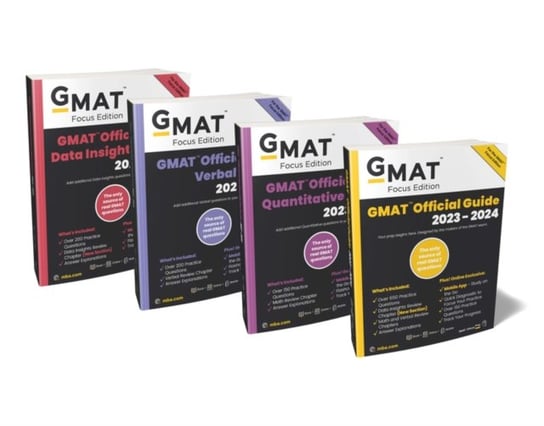 GMAT Official Guide 2023-2024 Bundle, Focus Edition: Includes GMAT Official Guide, GMAT Quantitative Review, GMAT Verbal Review, and GMAT Data Insights Review + Online Question Bank Opracowanie zbiorowe