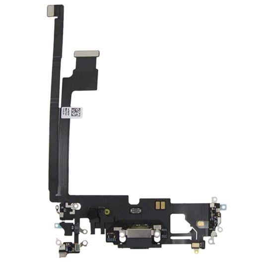 Gniazdo złącze port ładowania mikrofon dolny taśma flex do Apple iPhone 12 Pro Max (OEM Oryginał) (Czarny) DFX