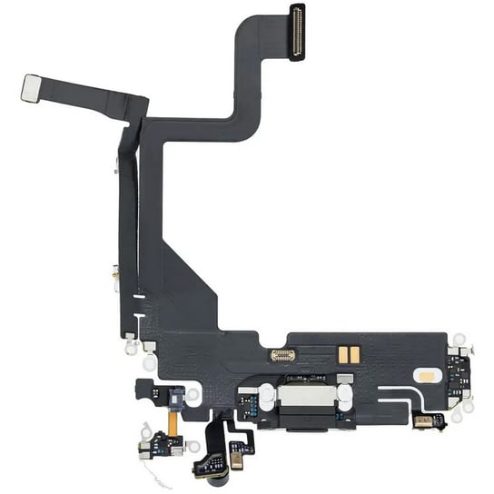 Gniazdo złącze port ładowania mikrofon dolny taśma flex do Apple iPhone 13 Pro (OEM Oryginał) (Czarny) DFX