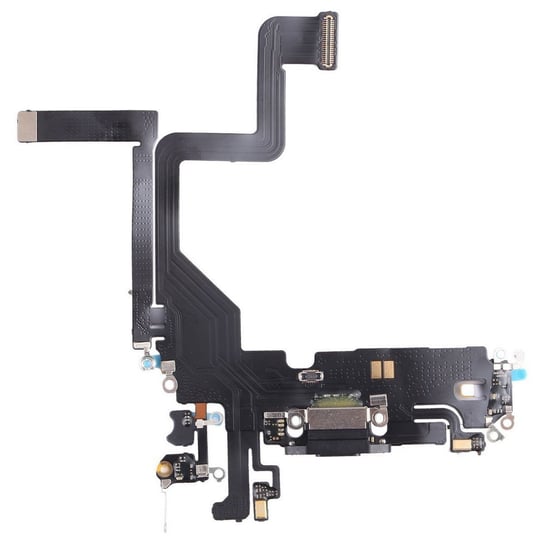 Gniazdo złącze port ładowania mikrofon dolny taśma flex do Apple iPhone 14 Pro (HQ A+) (Czarny) DFX