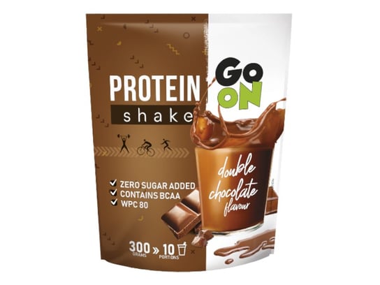 Go On Nutrition, Odżywka białkowa, Protein Shake, 300 g, podwójna czekolada Go On Nutrition