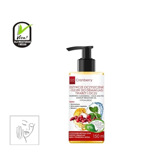 GoCranberry, NOVA Kosmetyki, olejek do demakijażu twarzy i oczu odżywcze oczyszczenie, 150 ml GoCranberry