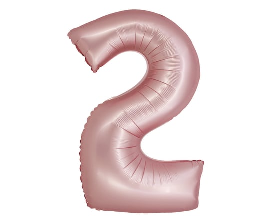 GoDan, Balon foliowy Smart, Cyfra 2, j. różowa matowa, 76 cm GoDan