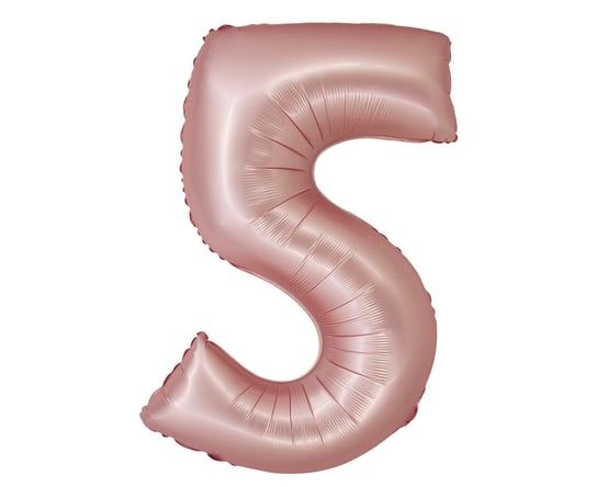 GoDan, Balon foliowy Smart, Cyfra 5, j. różowa matowa, 76 cm GoDan
