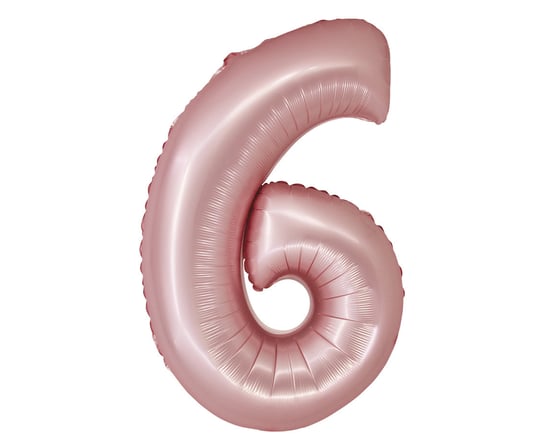 GoDan, Balon foliowy Smart, Cyfra 6, j. różowa matowa, 76 cm GoDan