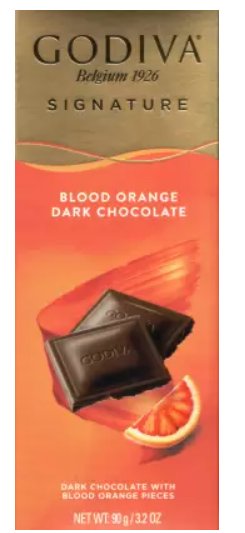 Godiva- Signature blood orange dark chocolate Ciemna tabliczka czekolady o smaku pomarańczy 90g Inna marka