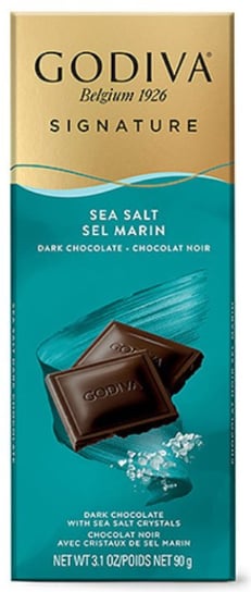 Godiva- Signature sea salt dark chocolate Tabliczka ciemnej czekolady z solą morską 90g Inna marka
