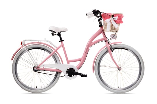 Goetze, Rower miejski damski, Style 3b 26", różowo-biały Goetze