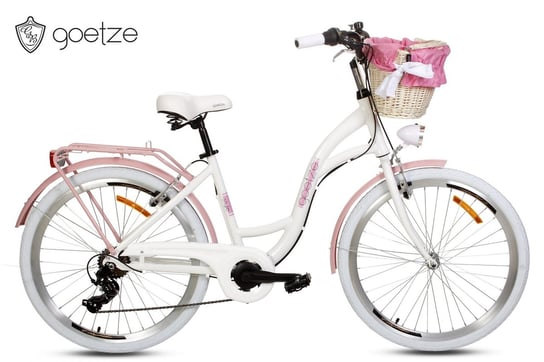 Goetze, Rower miejski, Mood 26", biało-różowy Goetze