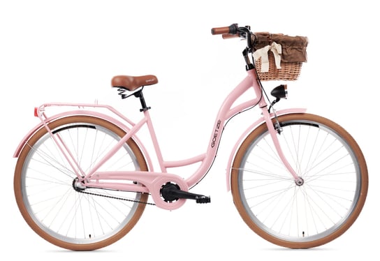 Goetze, rower miejski, Style 28 3b, różowo-brązowy, damski Goetze
