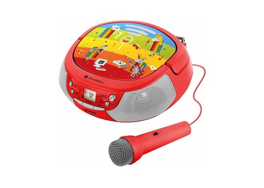 GoGen, Radioodtwarzacz dla dzieci, czerwony, z mikrofonem Gogen