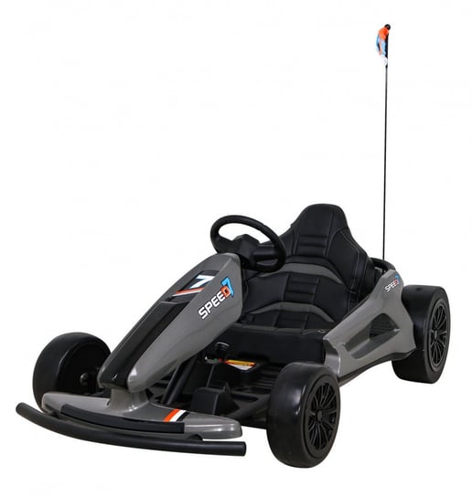 Gokart Speed 7 Drift King na akumulator dla dzieci Szary + Funkcja driftu + Sportowe siedzenie + 2 Prędkości + EVA Inna marka
