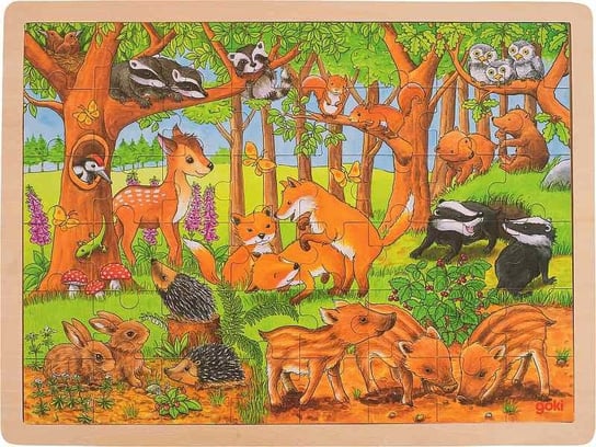 Goki, puzzle drewniane Sekrety leśnych zwierząt Goki