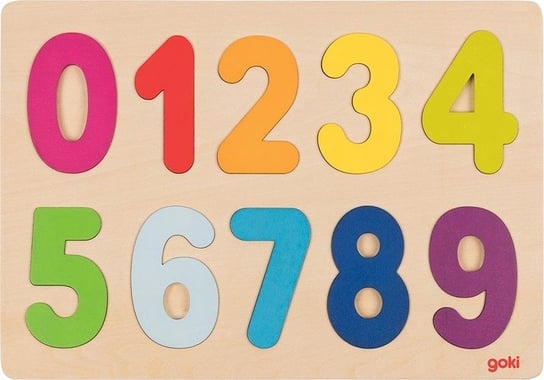 Goki, układanka dla dzieci Numery i kolory Goki