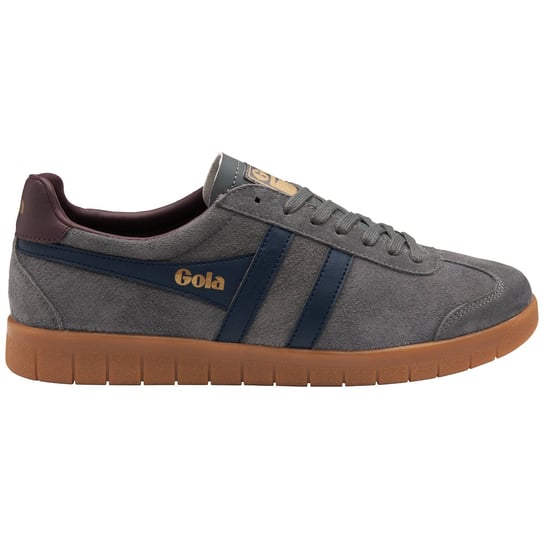 Gola Classics Men'S Hurricane Suede Trainers Shadow/Navy/Burgundy/Gum Cmb046Ge - 40 GOLA