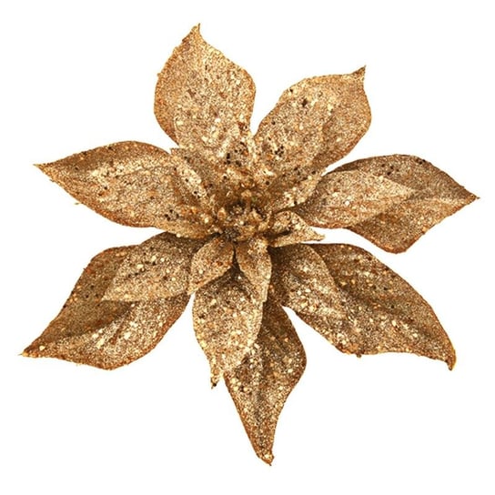 Gold&silver, Poinsettia, złota, 21 cm ELK Land