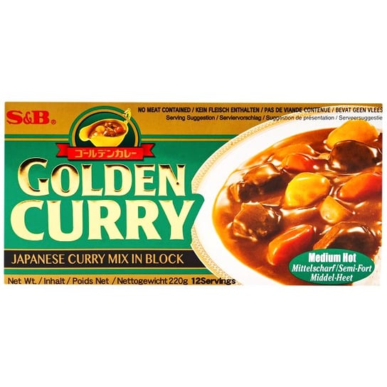 Golden Curry Medium Hot (średnio ostre) 220g - S&B - danie w 30 min S&B