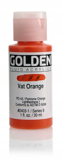 Golden Fluid Vat Orange 30ml -farba akrylowa Golden