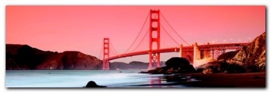 Golden Gate Bridge plakat obraz 95x33cm Wizard+Genius