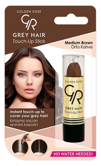 Golden Rose, Grey Hair Touch-Up Stick, Sztyft do włosów na odrosty 03 Medium Brown, 5,2 g Golden Rose
