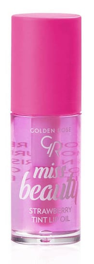 Golden Rose, Koloryzujący olejek do ust, Miss Beauty Strawberry Lip Tint Oil - 01 Truskawka Golden Rose