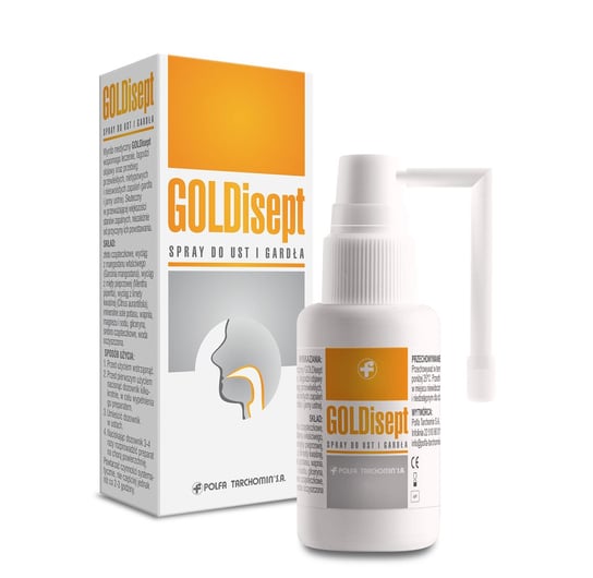 Goldisept, spray do ust i gardła, 25 ml Polfa