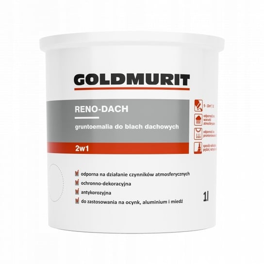 Goldmurit Reno-Dach - farba do dachów brązowy RAL 8019 1l Goldmurit