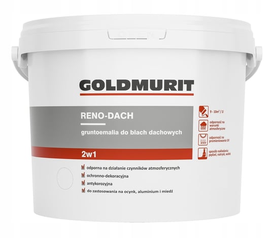 Goldmurit Reno-Dach - farba do dachów brązowy RAL8017 1l Goldmurit