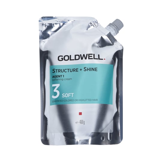 Goldwell, Structure + Straight Shine Agent 1 – 3 Soft, Zmiękczający Krem Do Włosów Do Trwałego Prostowania, 400 g Goldwell