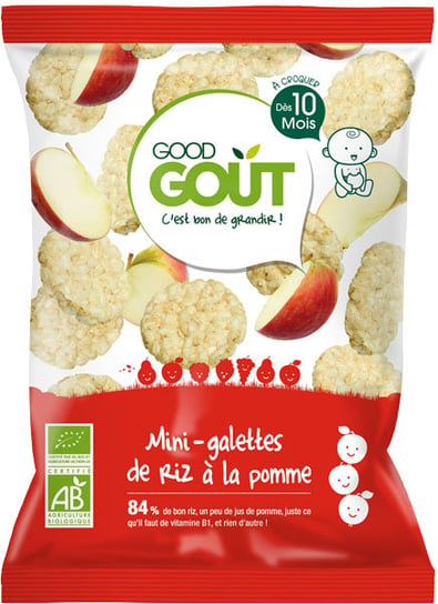 Good Gout, Wafle ryżowe mini z jabłkami, 40 g Good Gout