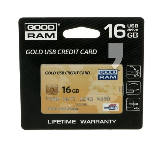GOODRAM 16GB USB 2.0 Gold Credit Card GoodRam