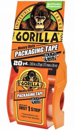 GORILLA Packaging Tape Taśma pakowa SZEROKA I MOCNA + PODAJNIK Inny producent