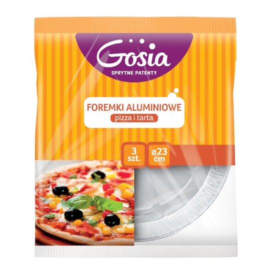 GOSIA Foremki aluminiowe pizza i tarta 23 cm 3 szt. Gosia