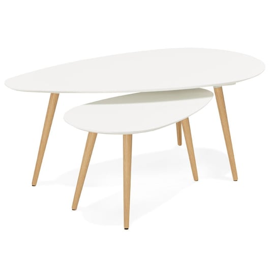 GOSMI zestaw stolików - biały Kokoon Design