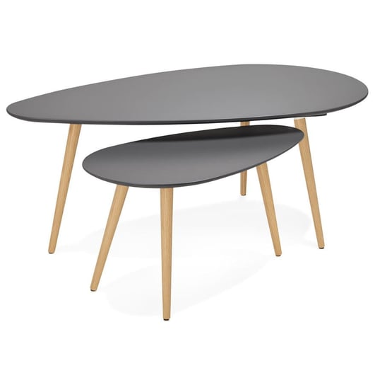 GOSMI zestaw stolików ciemny szary Kokoon Design