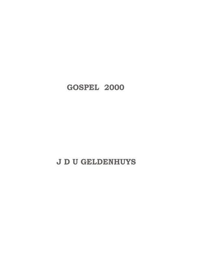 Gospel 2000 Geldenhuys Jdu