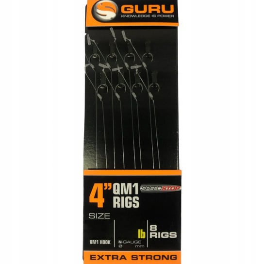 GOTOWE PRZYPONY BEZZADZIOROWE GURU QM1 SPEED STOPS 10 CM 0.19 MM - R.12 Inna marka