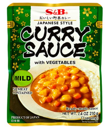 Gotowy sos curry z warzywami, łagodny 210g - S&B S&B