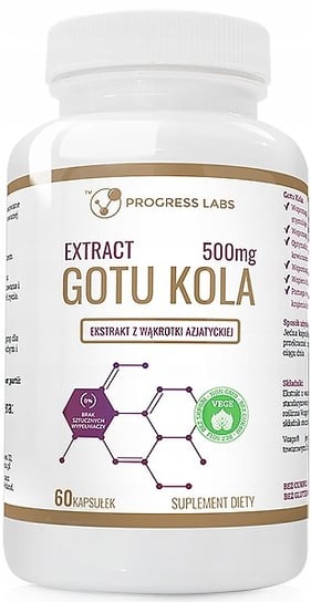 GOTU KOLA EXTRACT 500 mg stres pamięć 60 kaps. Progress Labs