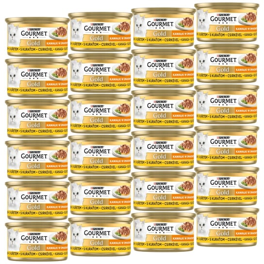 Gourmet Gold Sauce Delights - mokra karma dla kota z kurczakiem - 24x85 g GOURMET